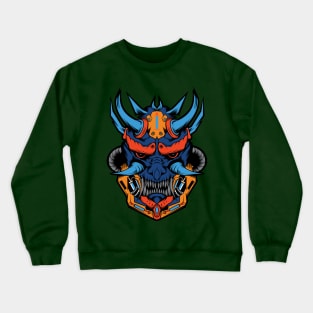 Angry Samurai Mecha Head Crewneck Sweatshirt
